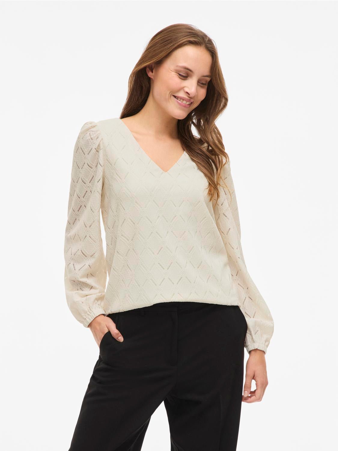 VIFERO Top - Birch - VERO MODA & VILA Bergvik